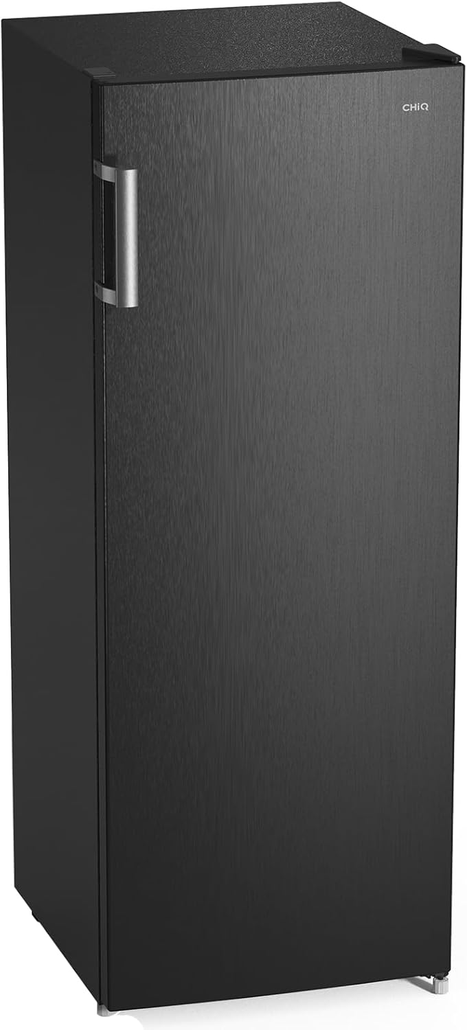 Zamrażarka CHiQ FSD166NE4E 166 l, technologia No Frost, odwracalne zawiasy drzwi, czarna stal nierdzewna, wysokość 144 cm