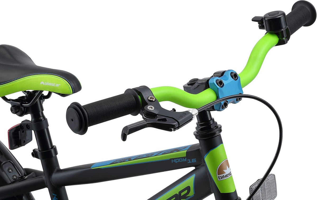 Rower dziecięcy BIKESTAR dla chłopców i dziewczynek w wieku od 4 lat | Rower górski 16 cali z hamulcami | Wersja Mountain Bike 16"