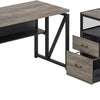 \L Shaped Desk with Drawer Cabinet, 63