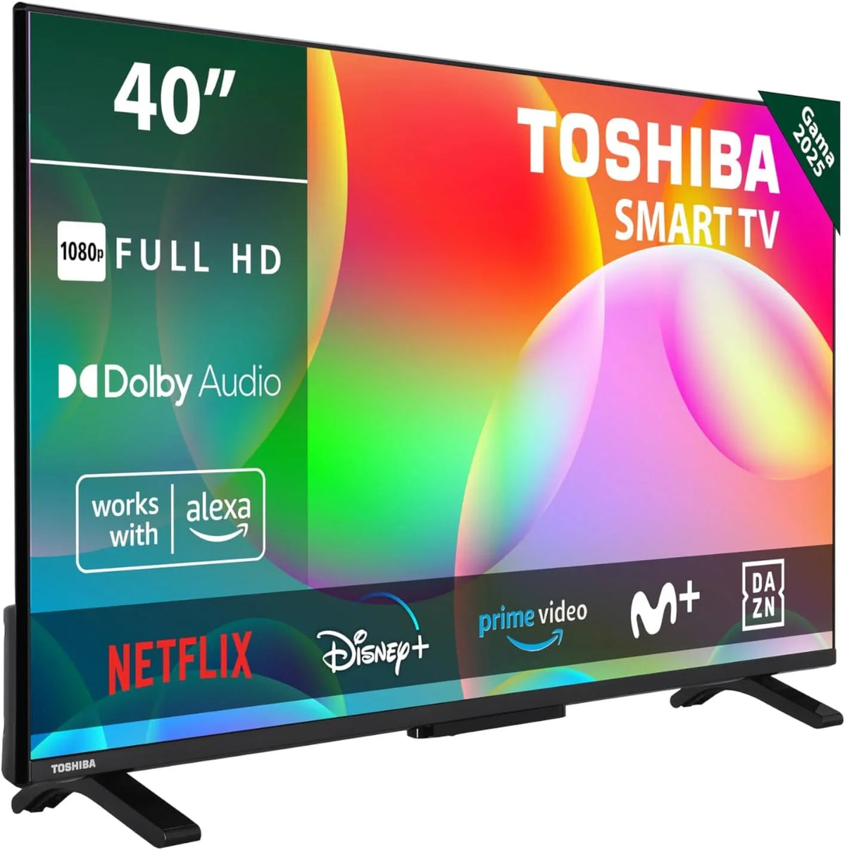 Telewizor Toshiba 40LV3563DG 40" Full HD (1920 x 1080) HDR Smart TV z centralną podstawą, kompatybilny z Alexą, Wi-Fi