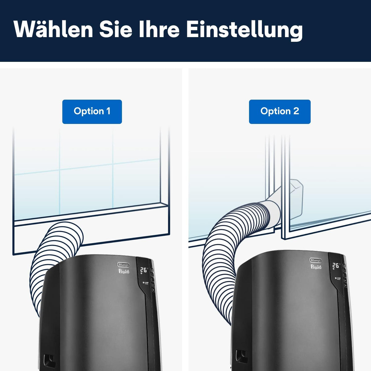 De'Longhi Pinguino PAC EL112 CST WiFi, przenośna klimatyzacja z technologią MyEcoRealFeel do pomieszczeń o kubaturze do 110 m³, 11 000 BTU/h, 2,9 kW, 63 dB, funkcja osuszania, A, sterowanie aplikacją i głosem, kolor biały